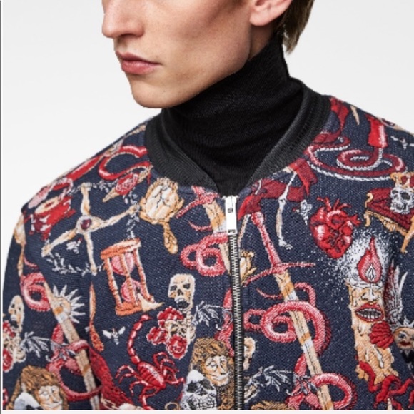 zara padded bomber jacket